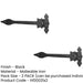 PACK Premium Antique Black Gate Hinge 300mm Classic Gates Traditional Gate Door Door Hinges (1)-1