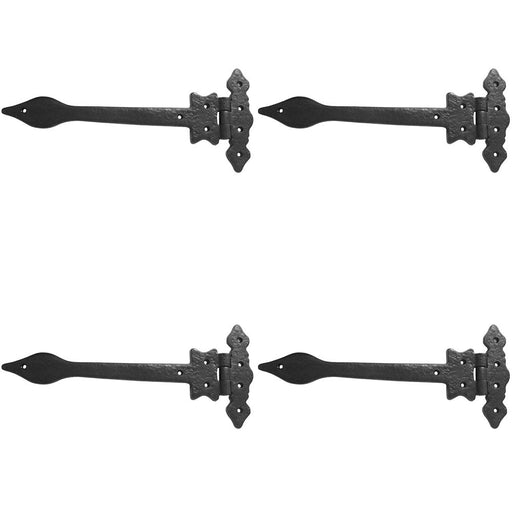PACK Premium Antique Black Gate Hinge 300mm Classic Gates Traditional Gate Door Door Hinges
