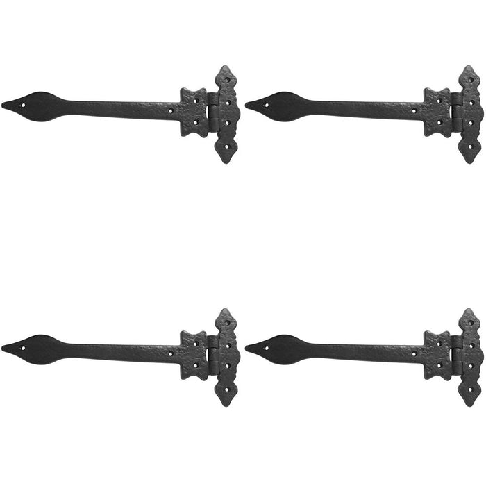 PACK Premium Antique Black Gate Hinge 300mm Classic Gates Traditional Gate Door Door Hinges