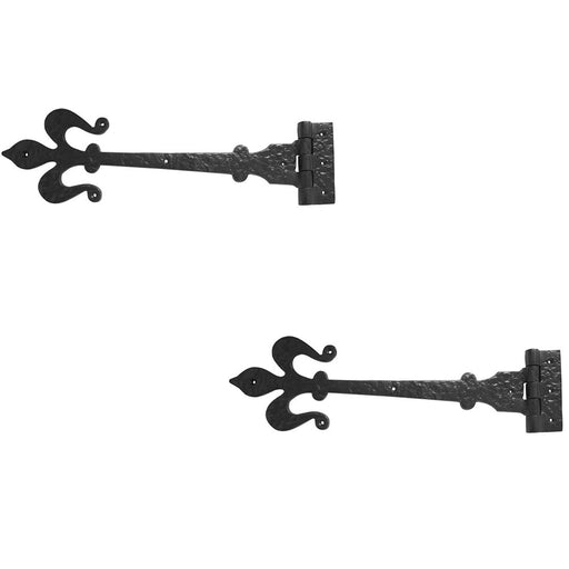 PACK Premium 400mm Antique Black Gate Hinge Classic Doors Traditional Gate Door Door Hinges (1)