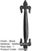 Elegant Fleur Pull Handle Black 100mm Size Cabinets Drawers Door Handle-1