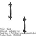 PACK Elegant Fleur Pull Handle Black 100mm Size Cabinets Drawers Door Handle (1)-1