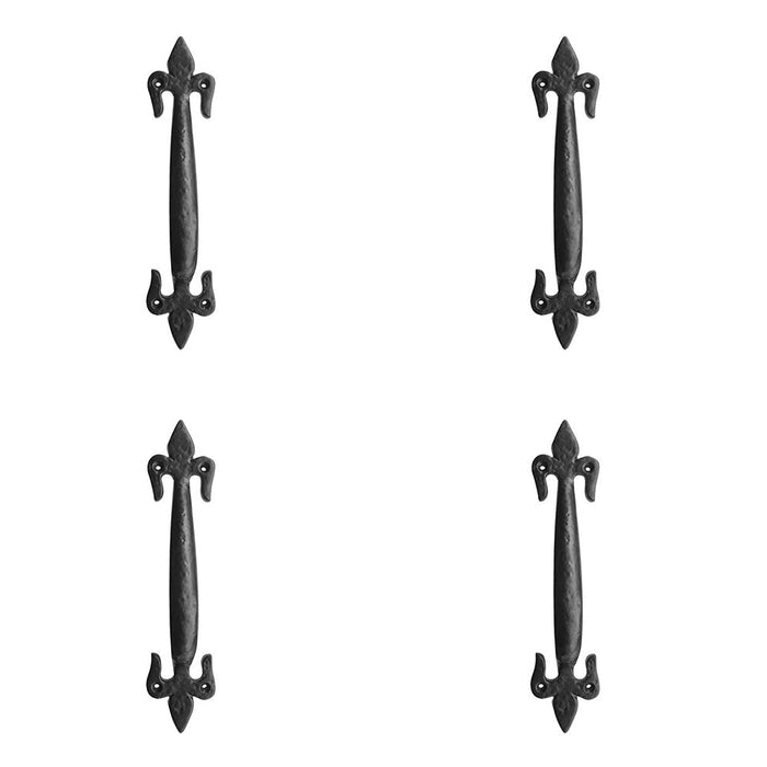 PACK Elegant Fleur Pull Handle Black 100mm Size Cabinets Drawers Door Handle