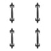 PACK Elegant Fleur Pull Handle Black 100mm Size Cabinets Drawers Door Handle