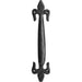 Elegant Fleur Black Pull Handle 125mm Stylish Home Decor Door Handle