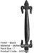 Stylish Fleur Pull Handle Elegant Black 170mm Door Handle-1