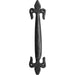 Stylish Fleur Pull Handle Elegant Black 170mm Door Handle