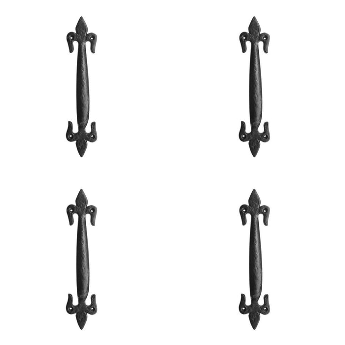 PACK Stylish Fleur Pull Handle Elegant Black 170mm Door Handle