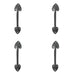 PACK Elegant Antique Black 200mm Pull Handle Cabinets Doors Door Handle