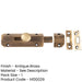 Premium Architectural Slide Door Bolts Antique Brass Finish 100x35mm Door Bolt Lock-1