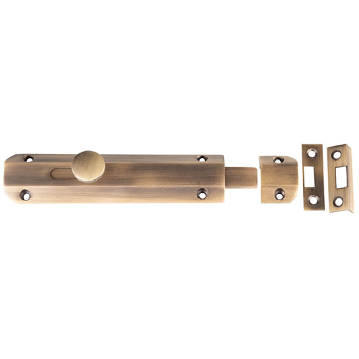 Elegant Architectural Slide Door Bolts Antique Brass 150x35mm Door Bolt Lock