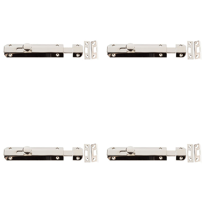 PACK Premium Architectural Slide Door Bolts Polished Nickel 150x35mm Door Bolt Lock