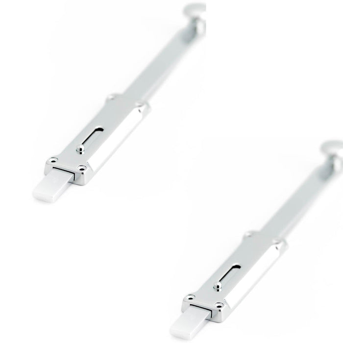 PACK Premium Architectural Door Bolts 300x35mm Polished Chrome Finish Door Bolt Lock (1)