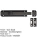 Stylish Architectural Slide Door Bolts Matt Black Finish 150x35mm Door Bolt Lock-1