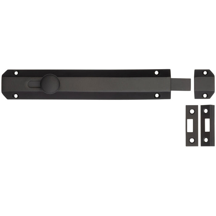 Premium Architectural Slide Door Bolts 200x35mm Elegant Matt Black Finish Door Bolt Lock