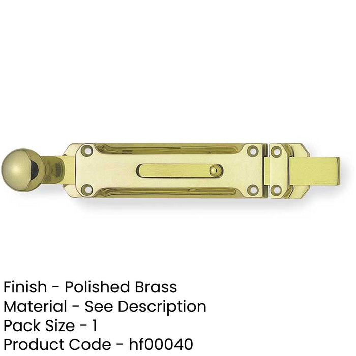 Premium Polished Brass Architectural Door Bolts 350x35mm Enhanced Security Door Bolt Lock-1