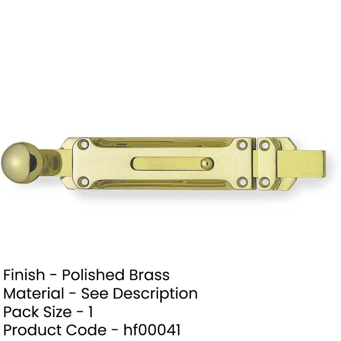 Premium Architectural Door Bolts 500x35mm Polished Brass Enhanced Security Door Bolt Lock-1