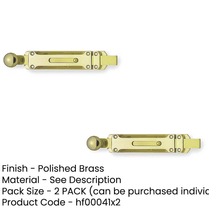 PACK Premium Architectural Door Bolts 500x35mm Polished Brass Enhanced Security Door Bolt Lock (1)-1