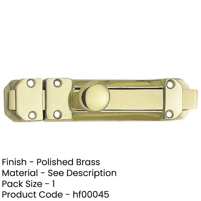 Premium Polished Brass Contract Door Bolts 138x30mm Enhanced Security Door Bolt Lock-1