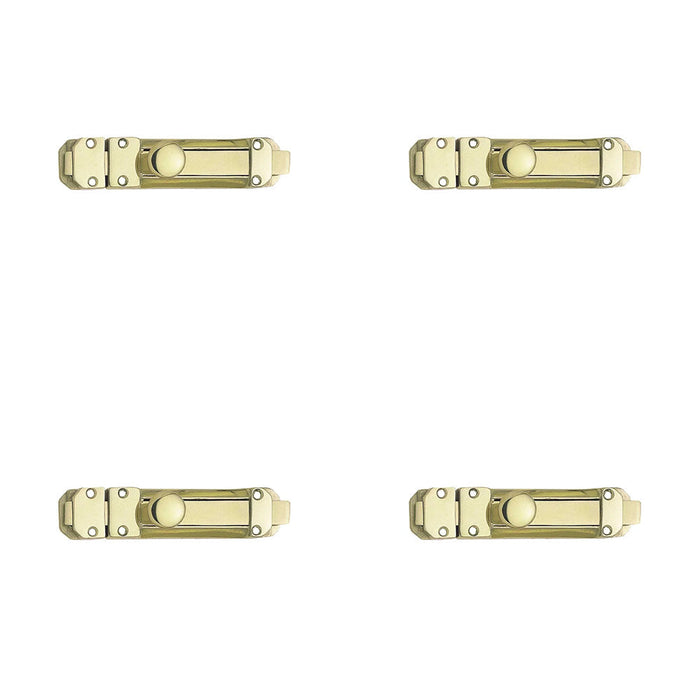PACK Premium Polished Brass Contract Door Bolts 138x30mm Enhanced Security Door Bolt Lock
