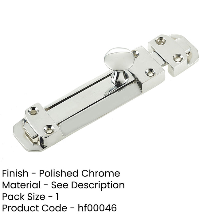 High-Security Contract Door Bolts 138x30mm Polished Chrome Finish Door Bolt Lock-1
