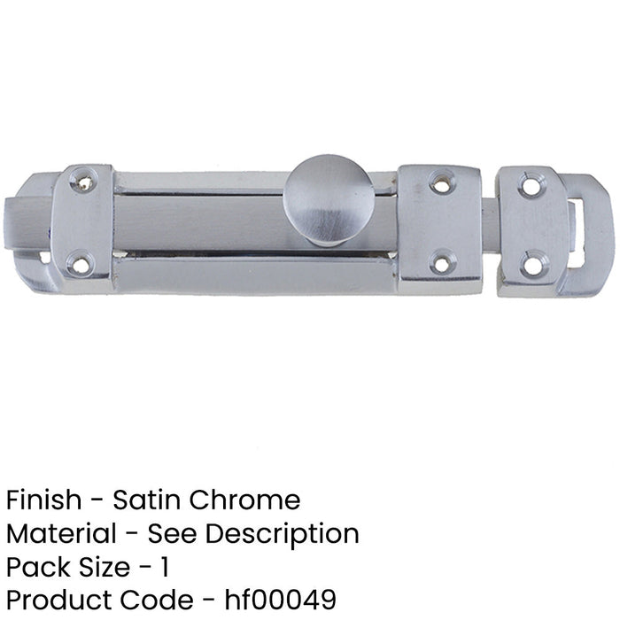Premium 116x30mm Satin Chrome Contract Door Bolts Ultimate Security Door Bolt Lock-1