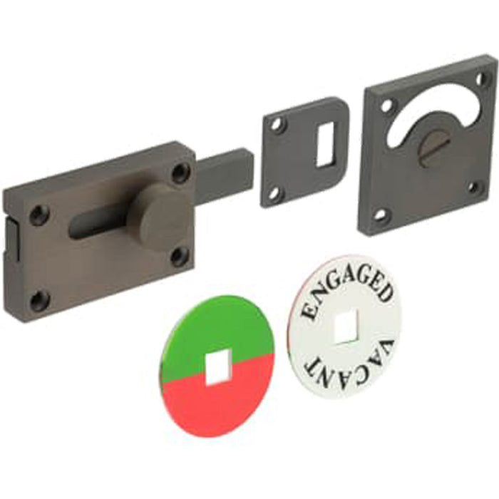 High-Quality Dark Bronze Indicator Lock Privacy Security Sliding Bathroom Toilet Door Bolt