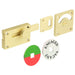 High-Quality Satin Brass Indicator Lock Enhanced Privacy Sliding Bathroom Toilet Door Bolt