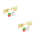 PACK High-Quality Satin Brass Indicator Lock Enhanced Privacy Sliding Bathroom Toilet Door Bolt
