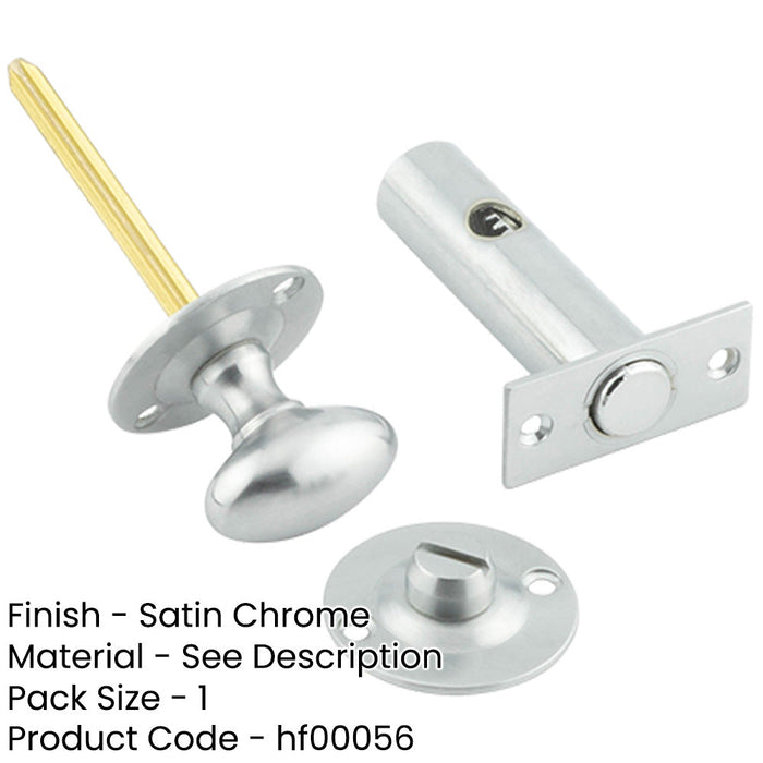Satin Chrome Bathroom Mortice Bolt Secure Privacy Sliding Bathroom Toilet Door Bolt-1