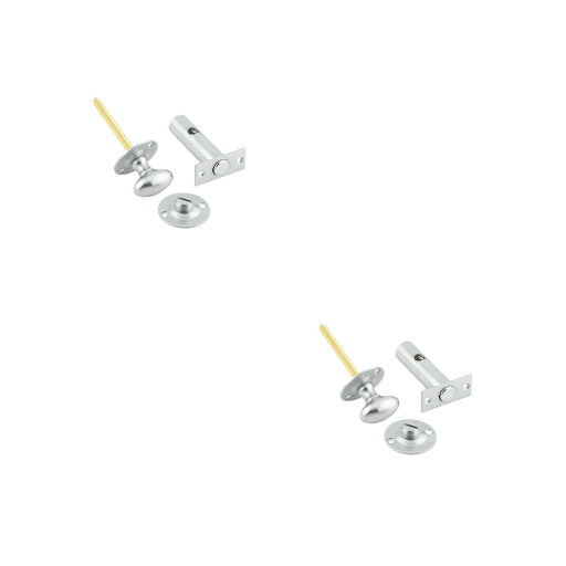 PACK Satin Chrome Bathroom Mortice Bolt Secure Privacy Sliding Bathroom Toilet Door Bolt