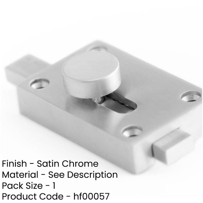 High-Quality Bathroom Indicator Bolt 50x50mm Satin Chrome Finish Sliding Bathroom Toilet Door Bolt-1