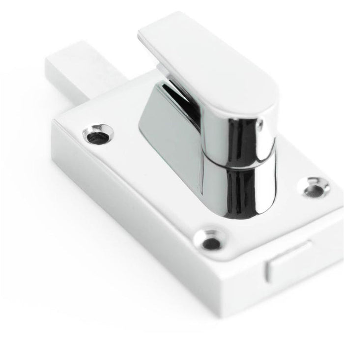 Polished Chrome Bathroom Indicator Bolt 61x42mm Occupancy Signaling Sliding Bathroom Toilet Door Bolt