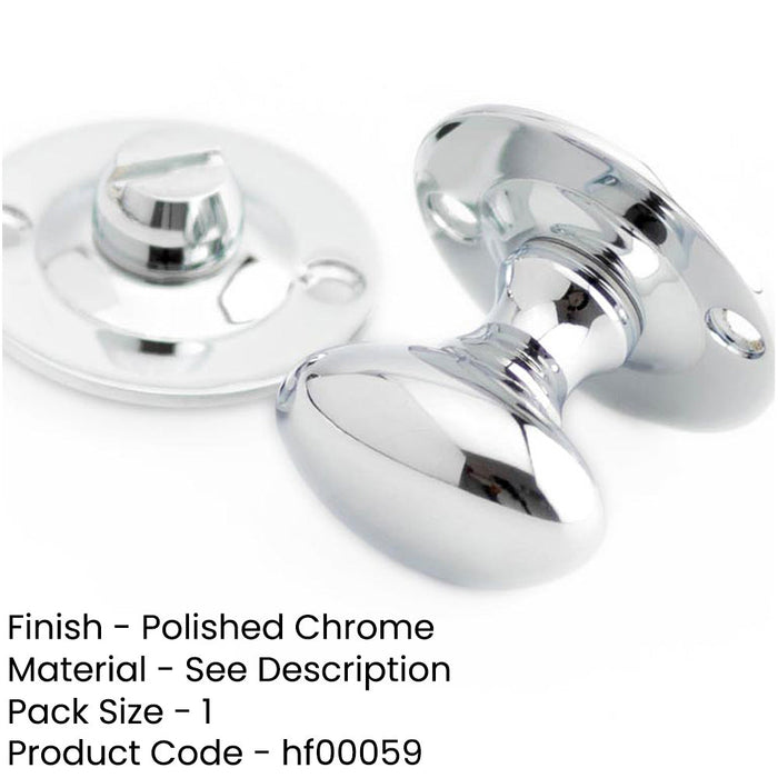 Polished Chrome Bathroom Turn Release Deadbolts with Spindle Toilet Thumturn Lock-1