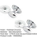 PACK Polished Chrome Bathroom Turn Release Deadbolts with Spindle Toilet Thumturn Lock-1