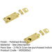 PACK High-Quality Bathroom Slide Bolts 63x25mm Polished Brass Security Sliding Toilet Door-1