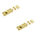 PACK High-Quality Bathroom Slide Bolts 63x25mm Polished Brass Security Sliding Toilet Door