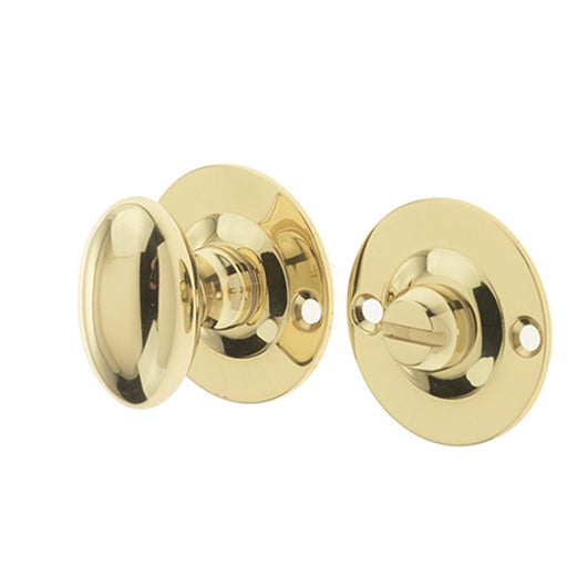 Polished Brass Bathroom Turn Release Deadbolts with Spindle Toilet Thumturn Lock