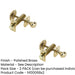 PACK Polished Brass Bathroom Mortice Bolt Secure Privacy Toilet Thumturn Lock-1