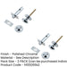 PACK Polished Chrome Bathroom Bolt with Mortice Lock Enhanced Security Toilet Thumturn Lock-1