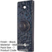 Vintage Black Antique Bell Push Switch 78x26mm Doorbell Cover Plate-1