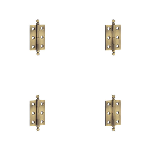 PACK Elegant Antique Brass Finial Hinge 50x35mm Cabinet Doors Solid Brass Door Hinges