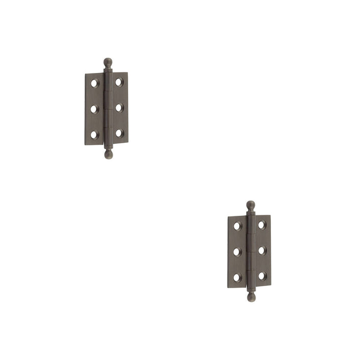 PACK Elegant Dark Bronze Finial Hinge 50x35mm Cabinet Doors Solid Brass Door Hinges (1)