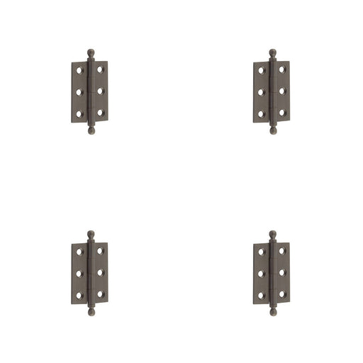 PACK Elegant Dark Bronze Finial Hinge 50x35mm Cabinet Doors Solid Brass Door Hinges