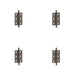 PACK Elegant Dark Bronze Finial Hinge 50x35mm Cabinet Doors Solid Brass Door Hinges