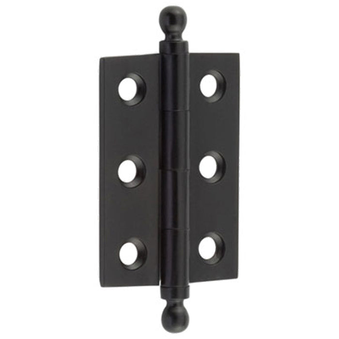 Elegant Matt Black Finial Hinge 50x35mm Cabinet Doors Solid Brass Door Hinges
