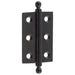 Elegant Matt Black Finial Hinge 50x35mm Cabinet Doors Solid Brass Door Hinges