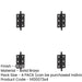PACK Elegant Matt Black Finial Hinge 50x35mm Cabinet Doors Solid Brass Door Hinges-1