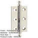 Elegant Polished Nickel Finial Hinge 50x35mm Cabinet Doors Solid Brass Door Hinges-1