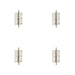 PACK Elegant Polished Nickel Finial Hinge 50x35mm Cabinet Doors Solid Brass Door Hinges